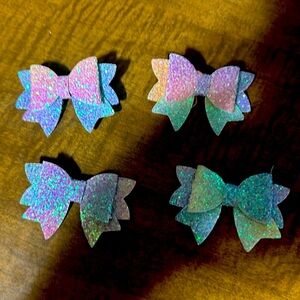 Bow barrettes 4 pack NWOT